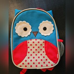 Skip Hop Blue and Red Owl Backpack